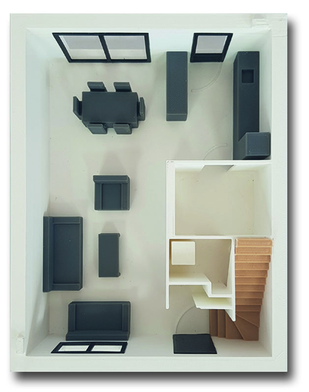 Meubles dans la maquette